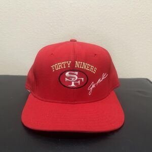 Vintage San Francisco 49ers Hat Cap Snap Back NFL Football Joe Montana 16 90s